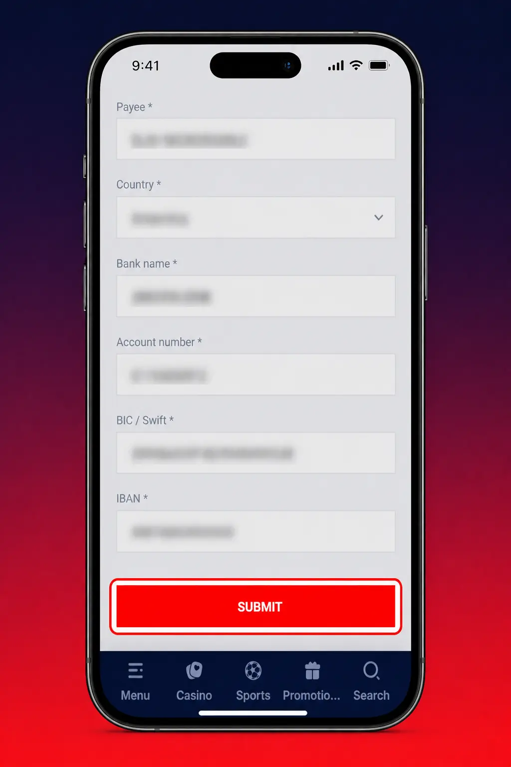 Step-by-step guide to depositing funds via the Gladiatorsbet app, showing wallet and payment method options